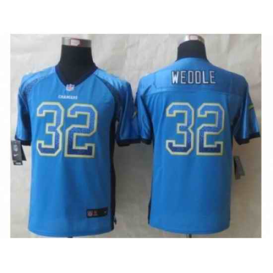 Youth 2014 New Nike San Diego Charger #32 Weddle blue Jerseys(Drift Fashion)